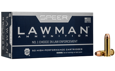 Speer Ammunition Lawman .38 Special 158 Grain TMJ Ammunition – 50 Rounds
