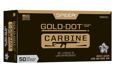 Speer Ammunition Dot 9mm 135 Grain Hollow Point Ammunition – 50 Rounds