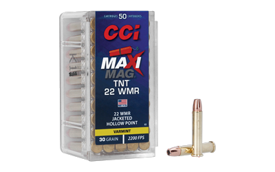 CCI Maxi .22 Magnum 30 Grain Jacketed Hollow Point Ammunition – 50 Rounds