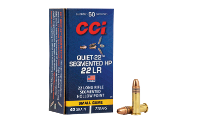 CCI Quiet Segmented .22 LR 40 Grain Hollow Point Ammunition – 50 Rounds