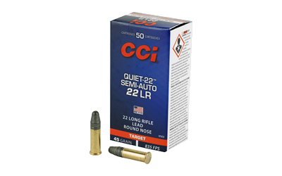 CCI Quiet Semi-Auto .22 LR 45 Grain LRN Ammunition – 50 Rounds