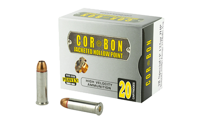 CorBon .38 Special 125 Grain Jacketed Hollow Point Ammunition – 20 Rounds – +P
