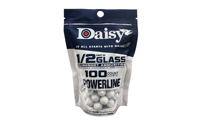 Daisy Slingshot Ammuntion 1/2" Glass 100-Count Pack Ammunition – 100 Rounds