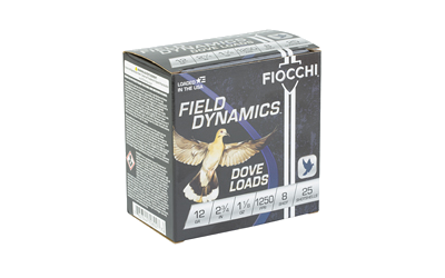 Fiocchi Ammunition D&Q 12 Gauge #8 Shot Ammunition – 25 Rounds