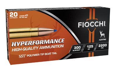 Fiocchi Ammunition Hypr .300 Blackout 125 Grain Ammunition – 20 Rounds
