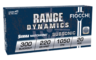 Fiocchi Ammunition Rd .300 Blackout 220 Grain Ammunition – 20 Rounds