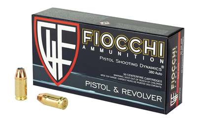 Fiocchi .380 ACP 90 Grain Jacketed Hollow Point Ammunition – 50 Rounds