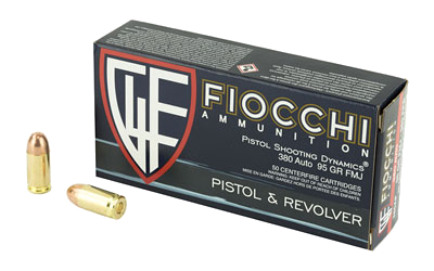 Fiocchi .380 ACP 95 Grain Full Metal Jacket Ammunition – 50 Rounds