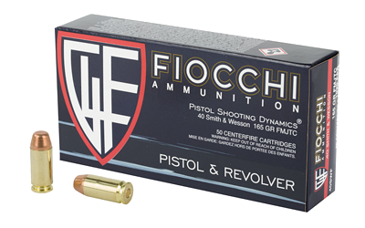 Fiocchi Ammunition .40 S&W 165 Grain Full Metal Jacket Ammunition – 50 Rounds