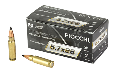 Fiocchi HP 5.7x28mm 40 Grain Ammunition – 50 Rounds