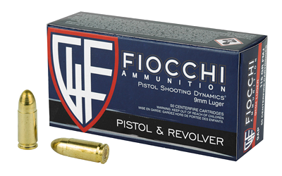 Fiocchi 9mm 147 Grain Full Metal Jacket Ammunition – 50 Rounds
