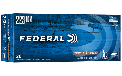 Federal Power-Shok .223 Rem 55 Grain SP Ammunition – 20 Rounds