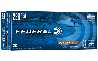 Federal Power-Shok .223 Rem 64 Grain SP Ammunition – 20 Rounds