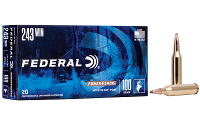 Federal Power-Shok .243 Win 100 Grain SP Ammunition – 20 Rounds