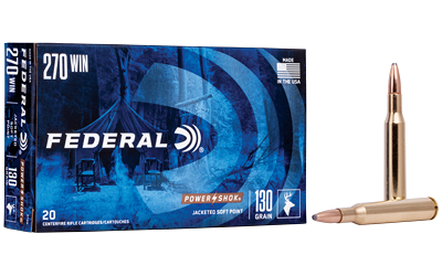 Federal Power-Shok .270 Win 130 Grain SP Ammunition – 20 Rounds