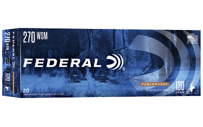 Federal Power-Shok 270wsm .270 WSM 130 Grain SP Ammunition – 20 Rounds
