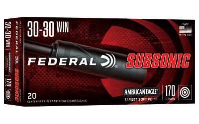 Federal Subson 30-30win .30-30 Win 170 Grain SP Ammunition – 20 Rounds