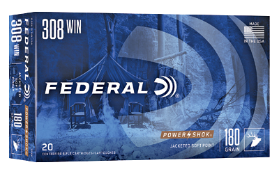 Federal Power-Shok 308wn .308 Win 180 Grain SP Ammunition – 20 Rounds