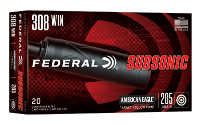 Federal Subsonic .308 Win 205 Grain Hollow Point Ammunition – 20 Rounds