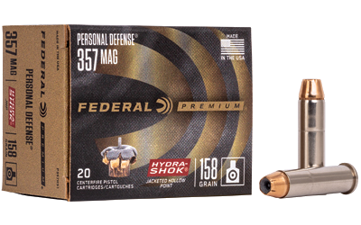 Federal Hydra-Shok .357 Magnum 158 Grain Jacketed Hollow Point Ammunition – 20 Rounds
