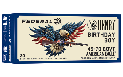 Federal Hnry Bday Ed .45-70 Govt 300 Grain Jacketed Hollow Point Ammunition – 20 Rounds