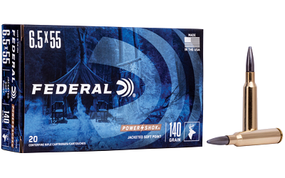 Federal Power-Shok 6.5x55 Swedish 140 Grain SP Ammunition – 20 Rounds