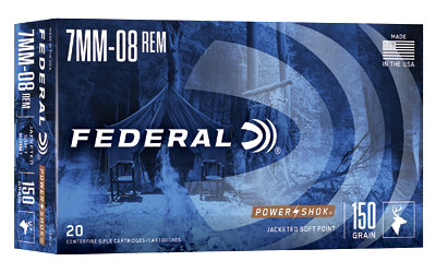 Federal Power-Shok 7mm08 7mm-08 Rem 150 Grain SP Ammunition – 20 Rounds