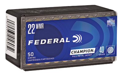 Federal Champ .22 Magnum 40 Grain Full Metal Jacket Ammunition – 50 Rounds