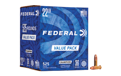 Federal Champ .22 LR 36 Grain Hollow Point Ammunition – 525 Rounds