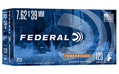 Federal Power-Shok 7.62x39 123 Grain SP Ammunition – 20 Rounds