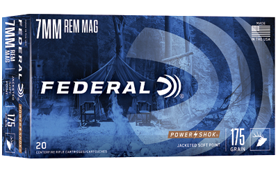 Federal Power-Shok 7mm Rem Mag 175 Grain SP Ammunition – 20 Rounds