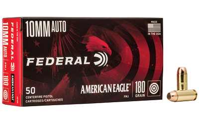 Federal Am Eagle 10mm 180 Grain Full Metal Jacket Ammunition – 50 Rounds