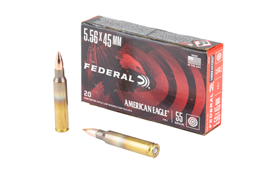 Federal Am Eagle 5.56 NATO 55 Grain Full Metal Jacket Ammunition – 20 Rounds