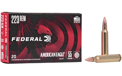 Federal Am Eagle .223 Rem 55 Grain Full Metal Jacket Ammunition – 20 Rounds