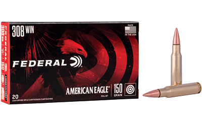 Federal Am Eagle 308 Win 150 Grain Full Metal Jacket Ammunition – 20 Rounds