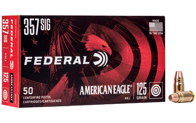 Federal Am Eagl 357sig .357 SIG 125 Grain Full Metal Jacket Ammunition – 50 Rounds