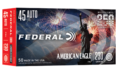 Federal 250th Anniversary USA .45 ACP 230 Grain Full Metal Jacket Ammunition – 50 Rounds