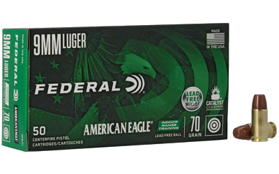 Federal Am Eagle 9mm 70 Grain Ammunition – 50 Rounds