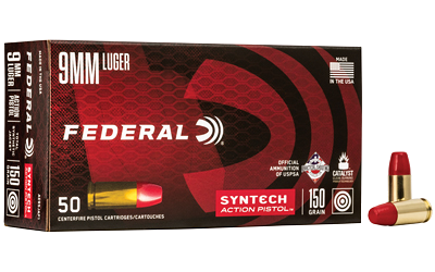 Federal Syntech 9mm 150 Grain Ammunition – 50 Rounds
