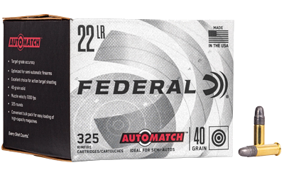 Federal Auto Mtch .22 LR 40 Grain Ammunition – 325 Rounds