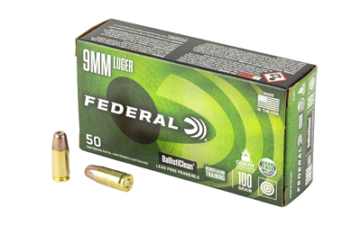 Federal Ballisticlean 9mm 100 Grain Ammunition – 50 Rounds