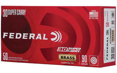 Federal Champ 30 Super Carry 90 Grain Full Metal Jacket Ammunition – 50 Rounds