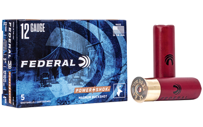Federal Power-Shok 12 Gauge BUCKSHOT Ammunition – 5 Rounds