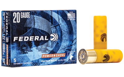 Federal Power-Shok 20 Gauge SLUG Ammunition – 5 Rounds