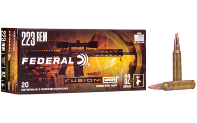Federal Fusion MSR .223 Rem 62 Grain SP Ammunition – 20 Rounds
