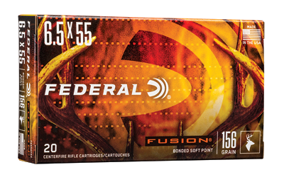 Federal Fusion 6.5 Swedish 156 Grain SP Ammunition – 20 Rounds