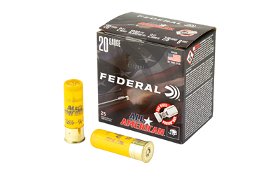 Federal All American 20 Gauge #8 Shot Ammunition – 25 Rounds