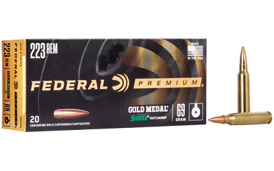Federal Gold Medal .223 Rem 69 Grain BTHP Ammunition – 20 Rounds