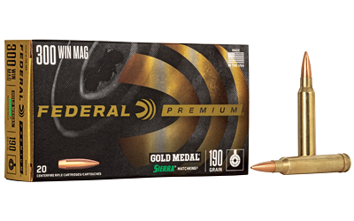 Federal Gold Medal .300 Win Mag 190 Grain BTHP Ammunition – 20 Rounds