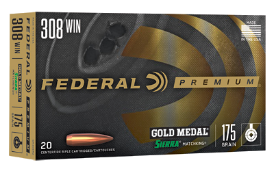 Federal Gold Medal .308 Win 175 Grain BTHP Ammunition – 20 Rounds